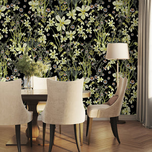 Fynbos Blooms – Moraea and Chamomile wallpaper