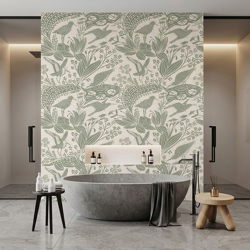 Godwit Grey Wallpaper