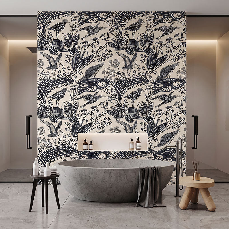 Godwit Black Wallpaper