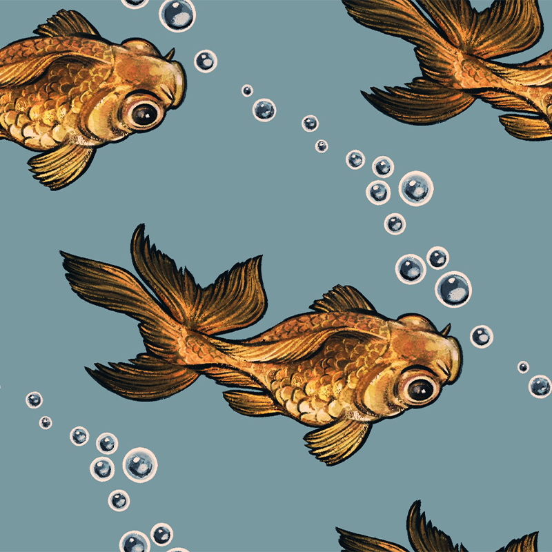 Goldfish – Blue Wallpaper