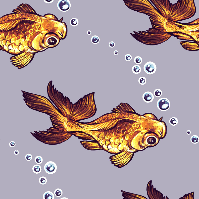Goldfish – Lavender Wallpaper