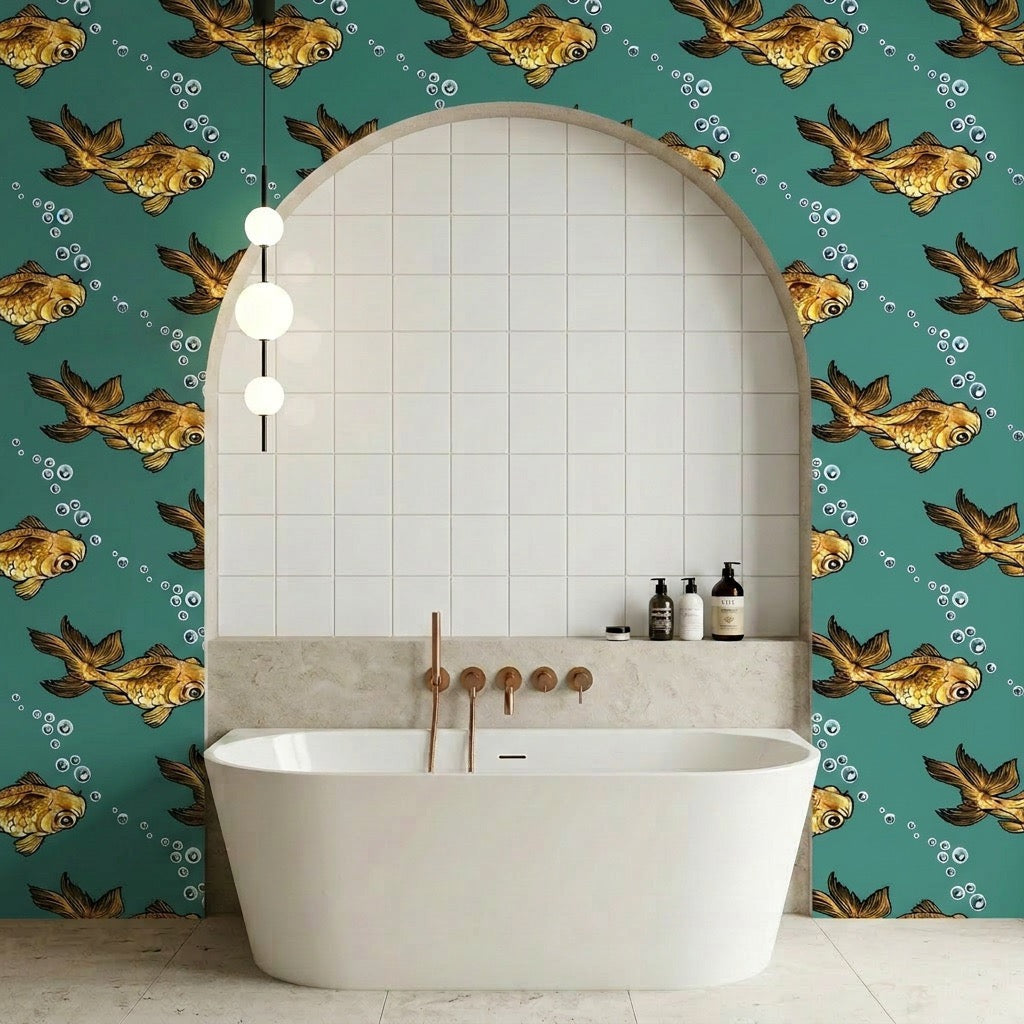 Goldfish – Blue Wallpaper