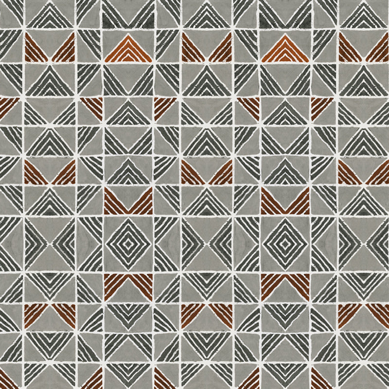Grey Monotype Blocks Wallpaper
