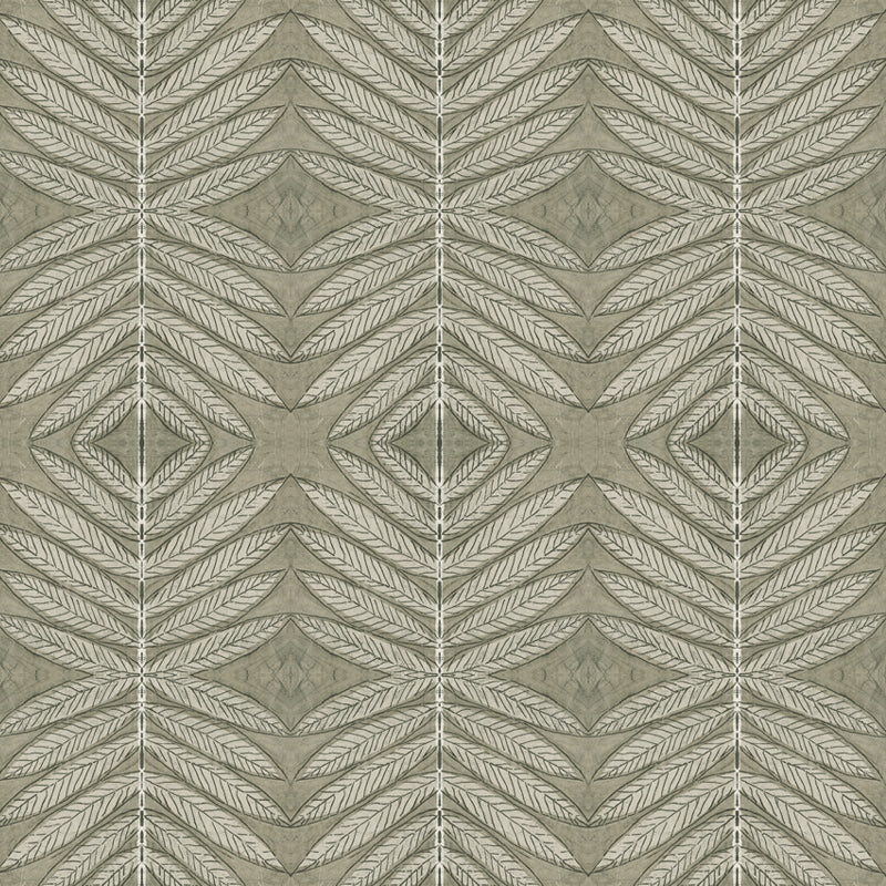 Grey Palm Leaf Wallpaper