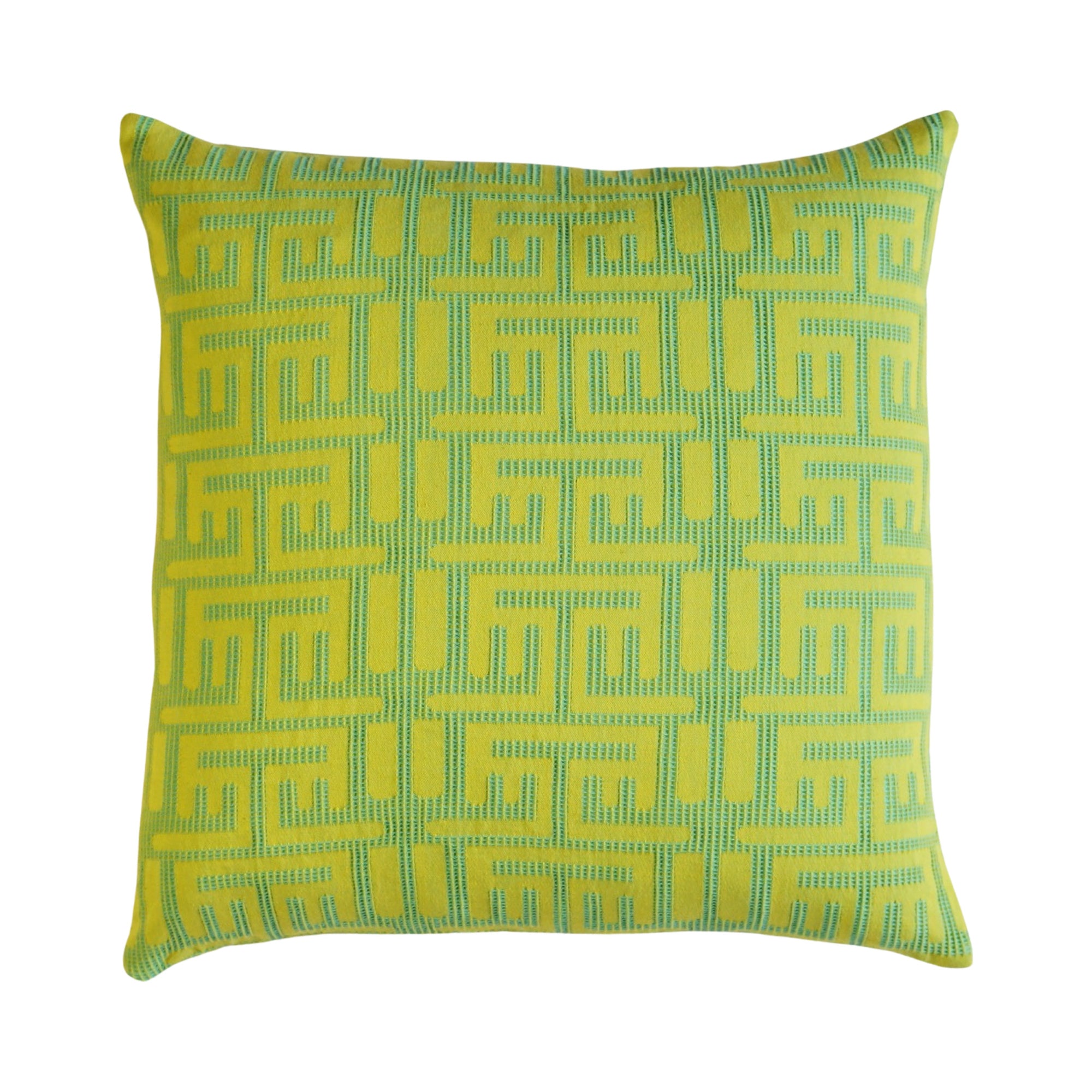 Kuba Throw Pillow -   Chartreuse