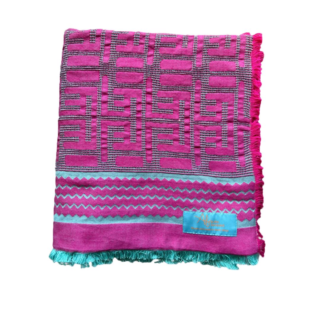 Kuba Summer Throw - Fuschia