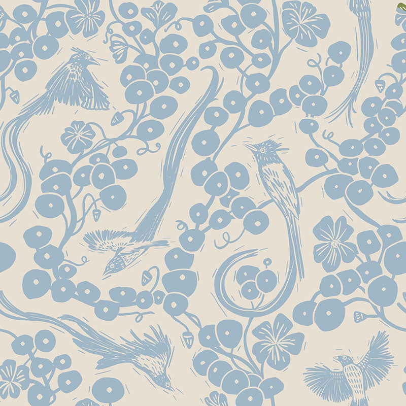 Flycatcher Blue Wallpaper