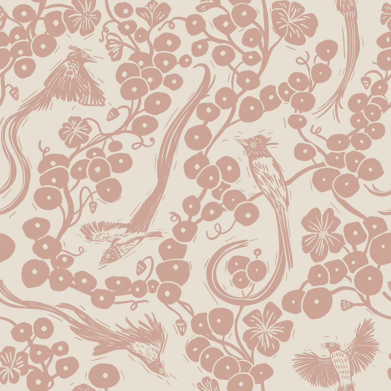 Flycatcher Pink Wallpaper
