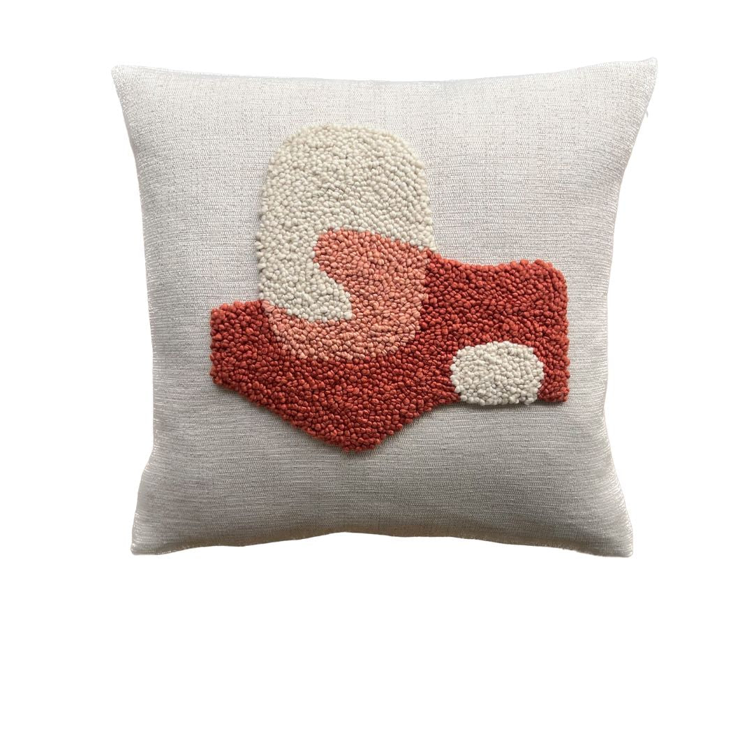 Landscapes Pattern 3 Throw Pillow - Burnt Orange, Coral & Natural.jpg