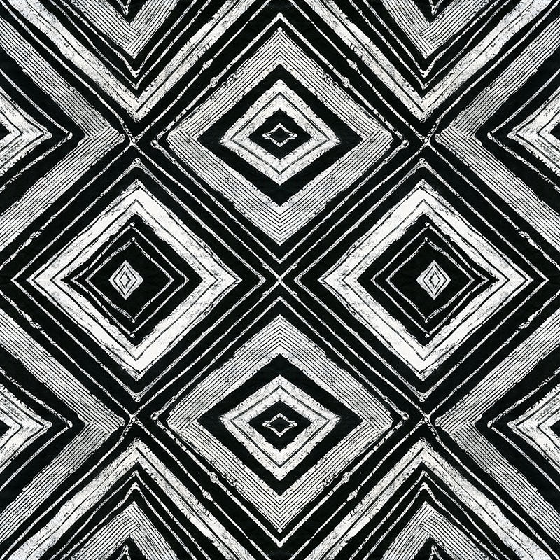 Linear Diamond Black Wallpaper