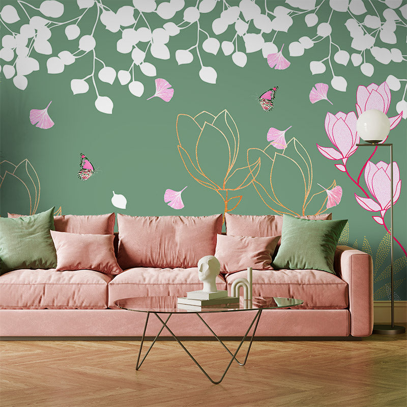 Magnolia Pistachio Wallpaper