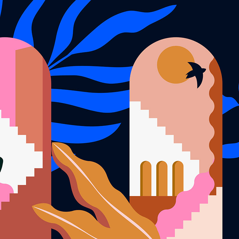 Mediterranean Afternoons Warm Wallpaper