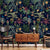 Monkeys and Butterflies in Jungle – Navy Wallpaper