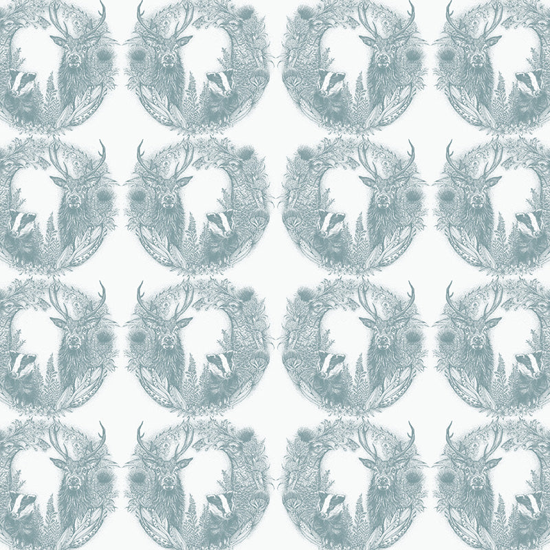 Noble Stag – Dusk Blue Wallpaper