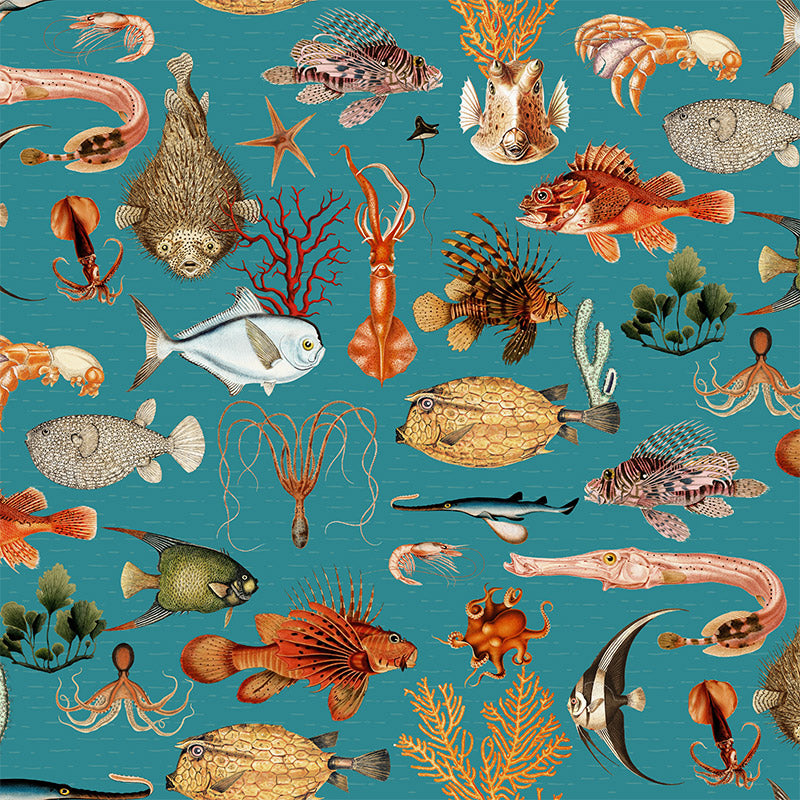 Oceania – Teal Wallpaper