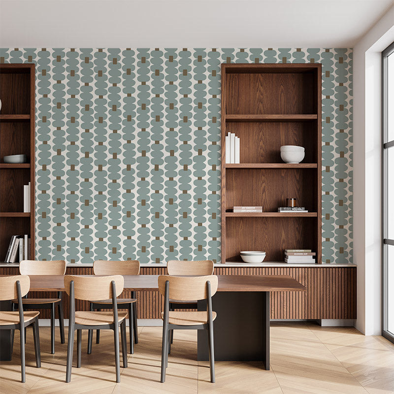 Oddjects Wedgewood and Cocoa wallpaper