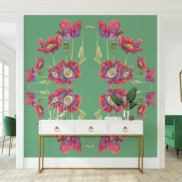 Opium-Poppy-Wall-Mural-Jade-by