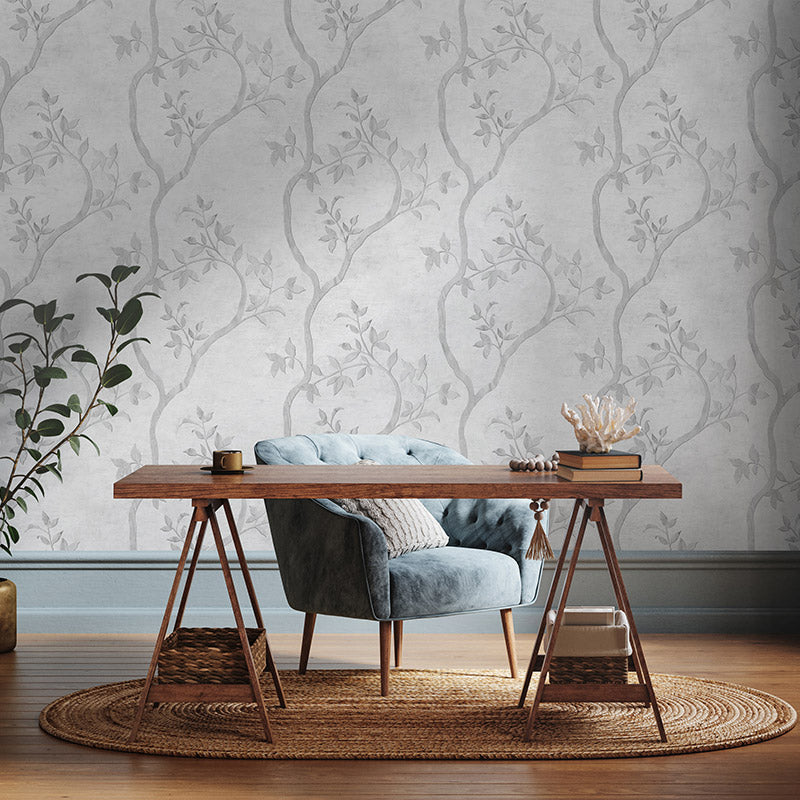 Oriental Sanctuary Mist Sans Bird Cage Wallpaper