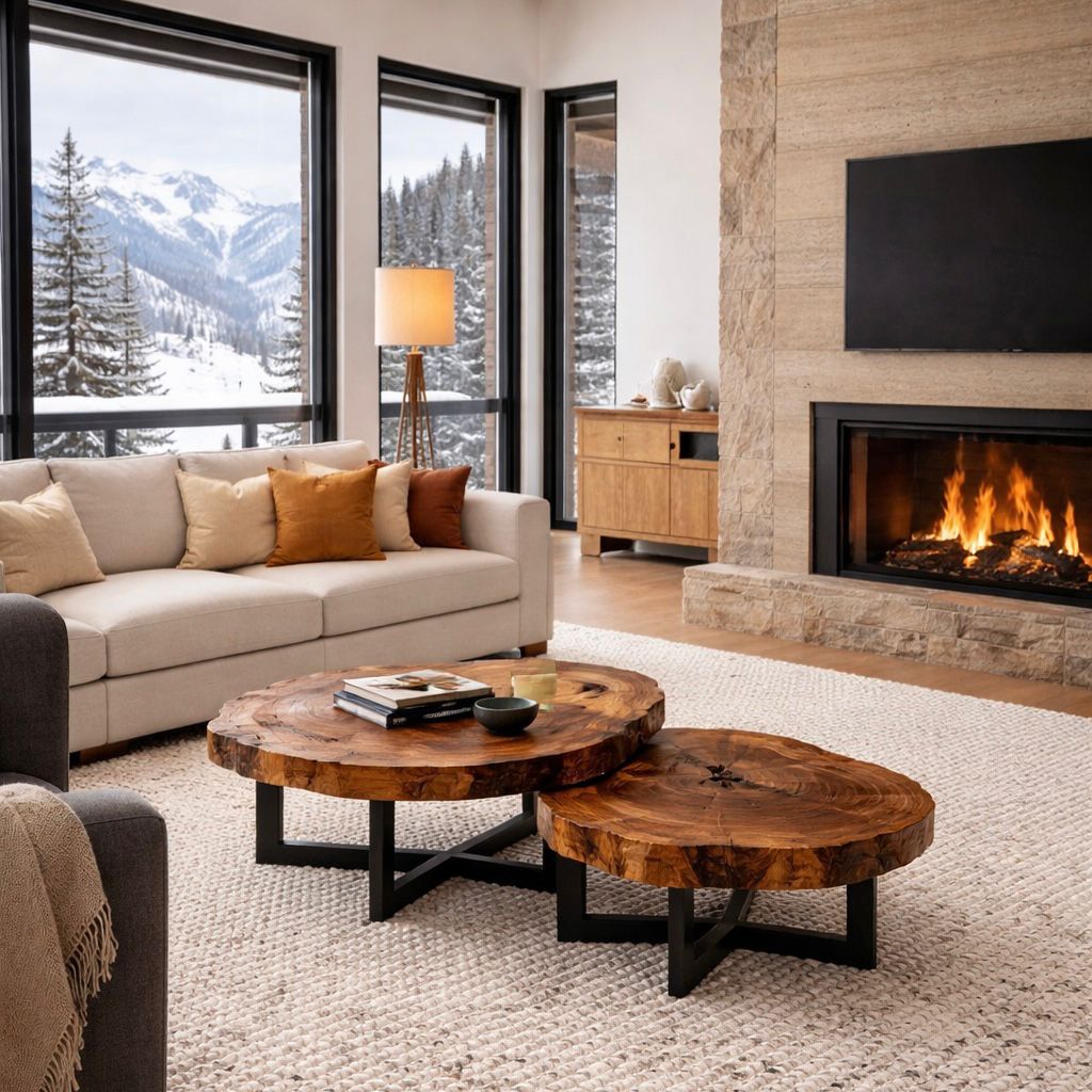 Matumi Nested Live Edge Coffee Table