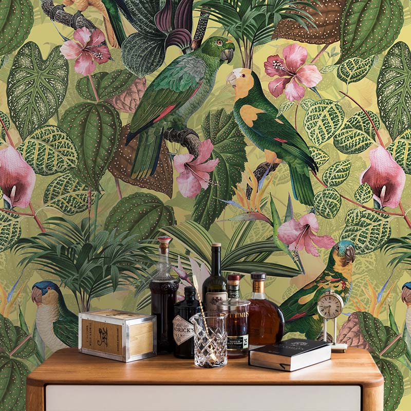 Parrots-with-orchids-and-hibiscus-in-jungle-pale_insitu.jpg