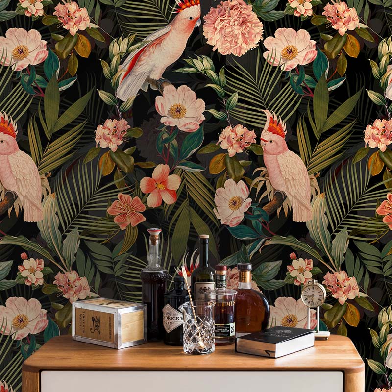Pink-Cockatoos-Flowers-And-Palm-Leaves-shiny-night_Insitue.jpg