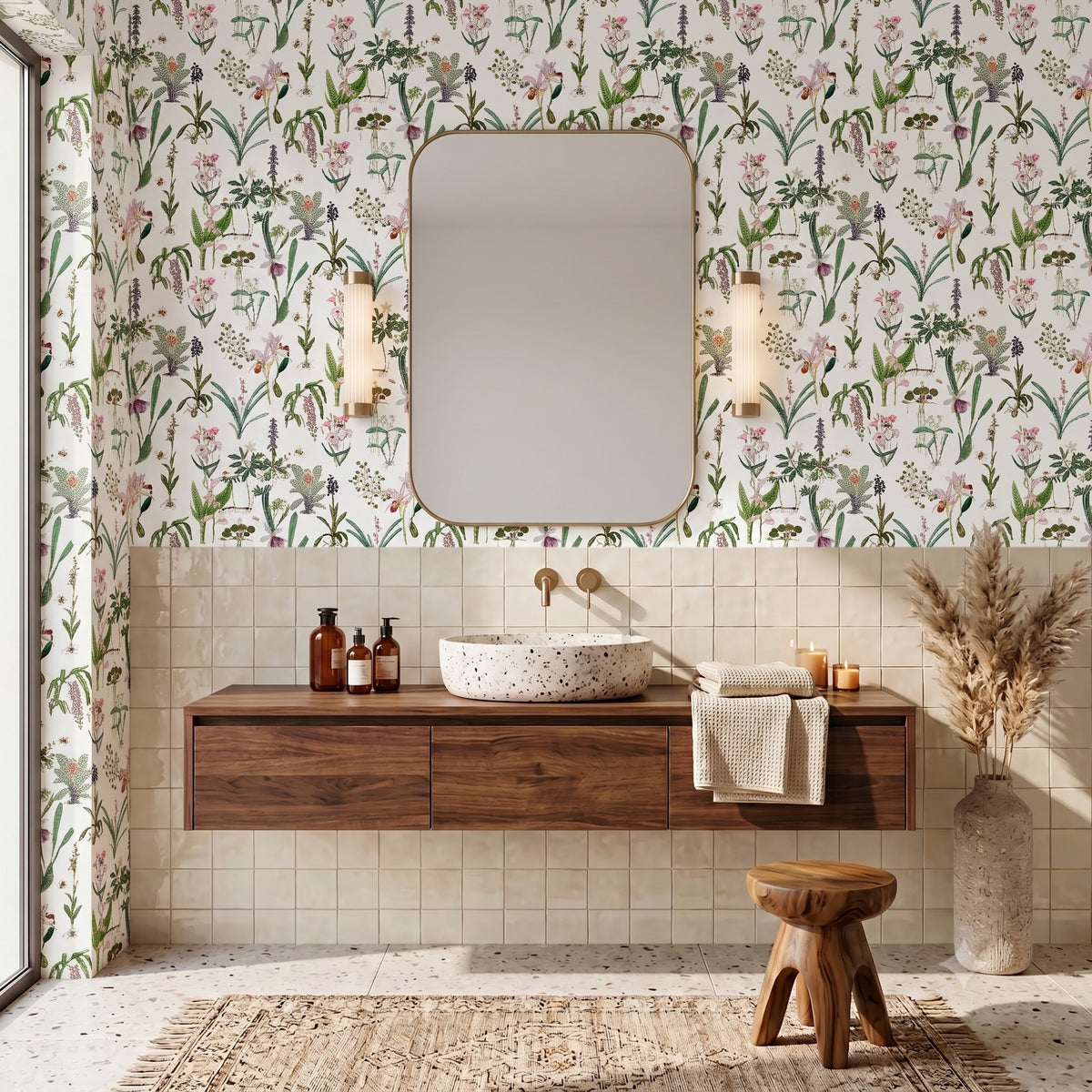 Pink Blush – White Wallpaper