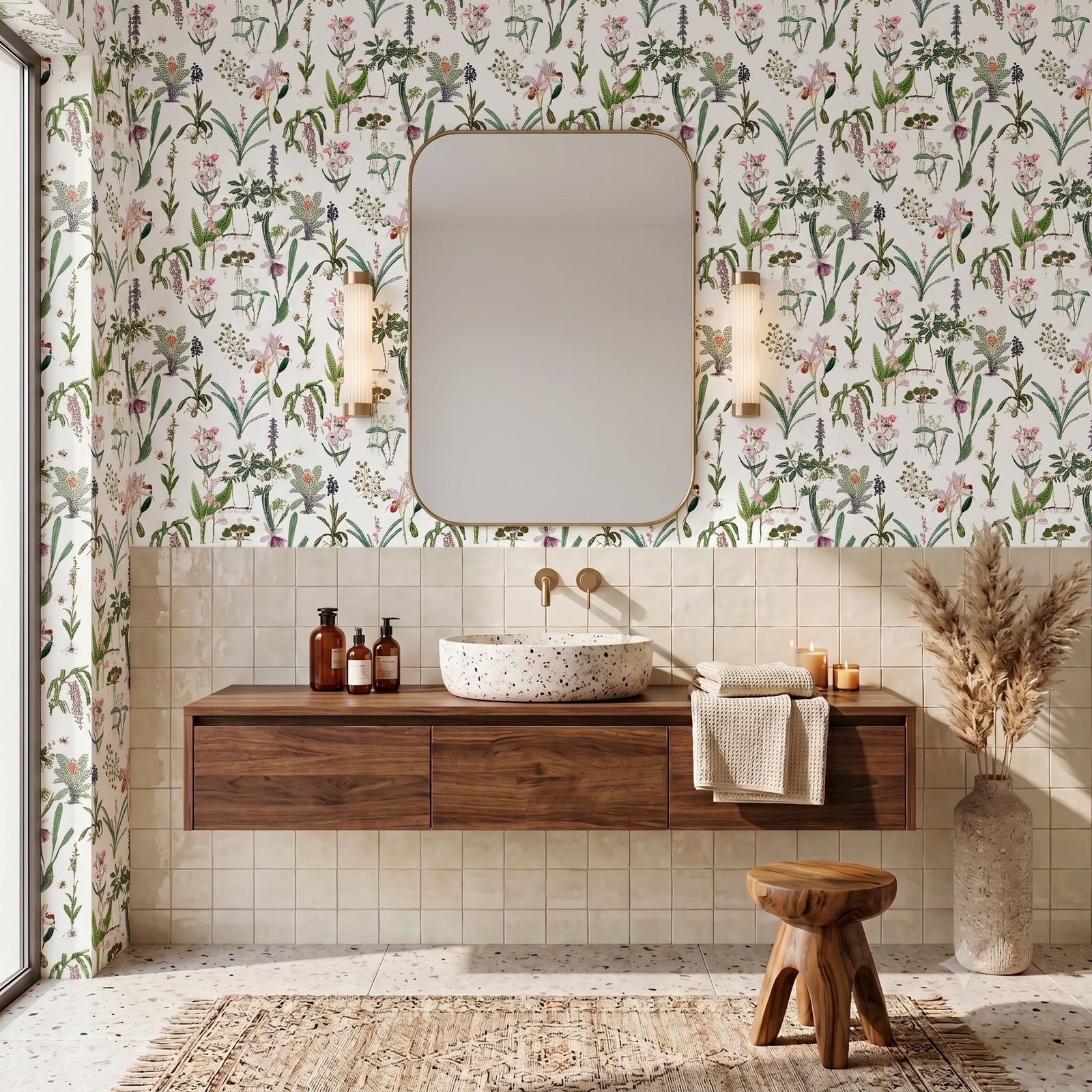 Pink Blush – White Wallpaper