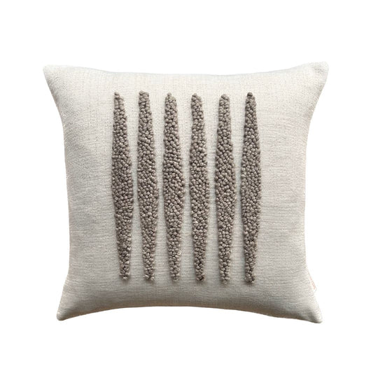 Punch Needle Zulu Pattern 4 Throw Pillow - Taupe.jpg