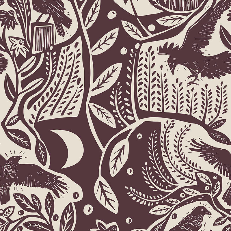 Raven Purple Wallpaper