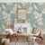 Rocco Vintage Flowers and Birds Garden Blue wallpaper