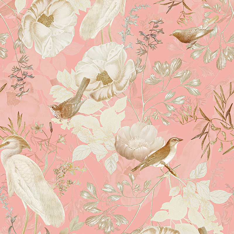 Rococo-Vintage-Flowers-And-Birds-Garden-Coral-by-Uta-Naumann.jpg