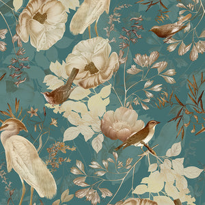 Rocco Vintage Flowers and Birds Garden wallpaper