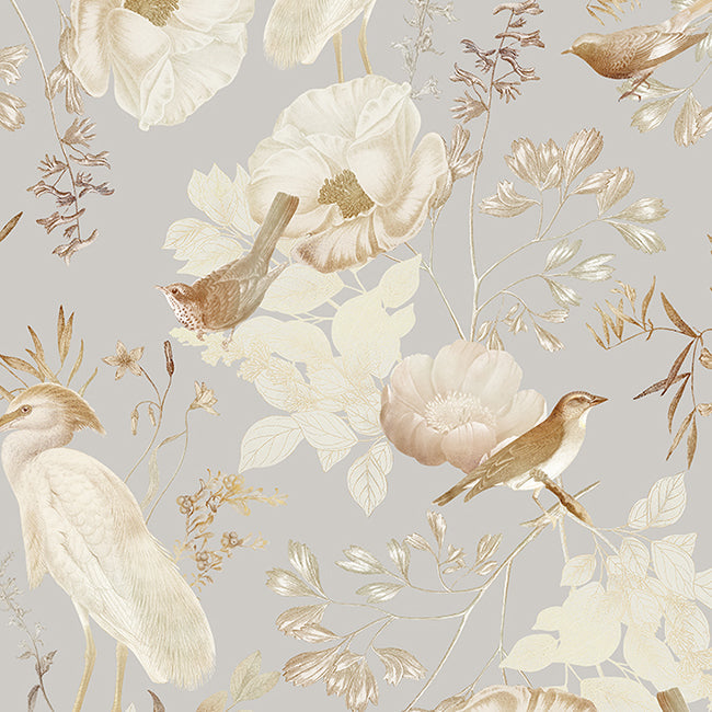 Rocco Vintage Garden Grey wallpaper