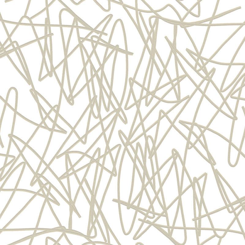 Scribble Beige Wallpaper