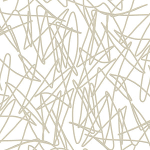 Scribble Beige Wallpaper