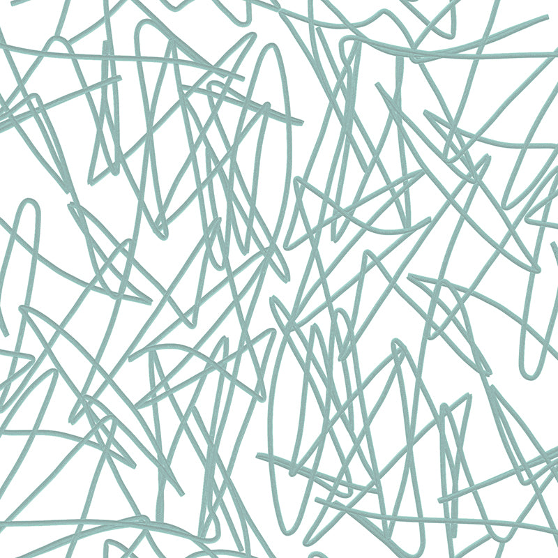 Scribble Turquoise Wallpaper