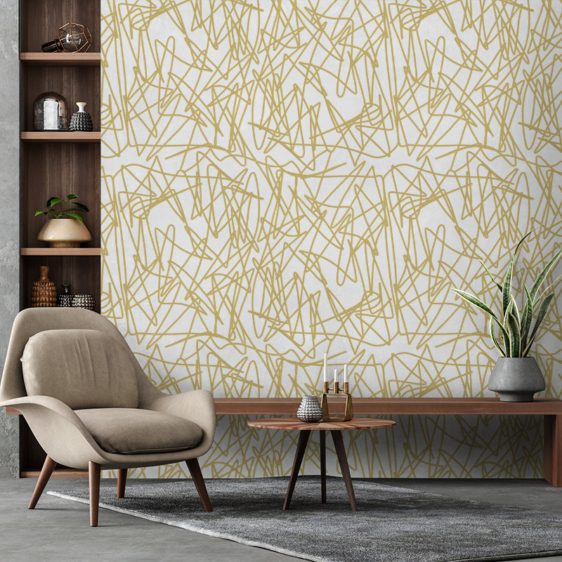 Scribble Yellow Wallpaper