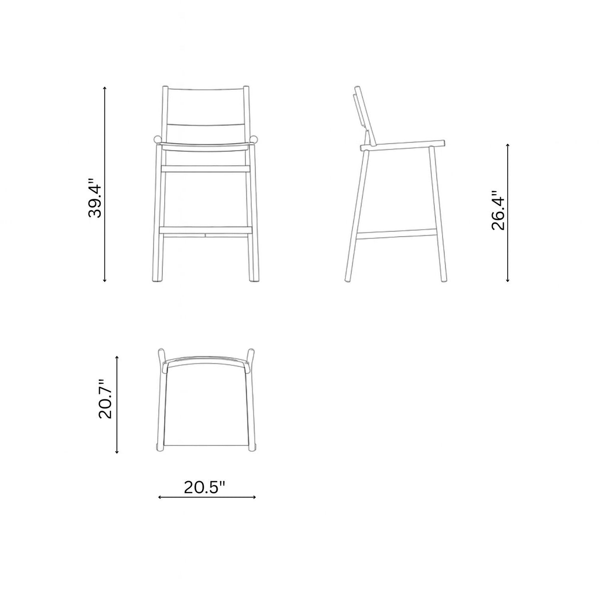 Slingshot counter stool