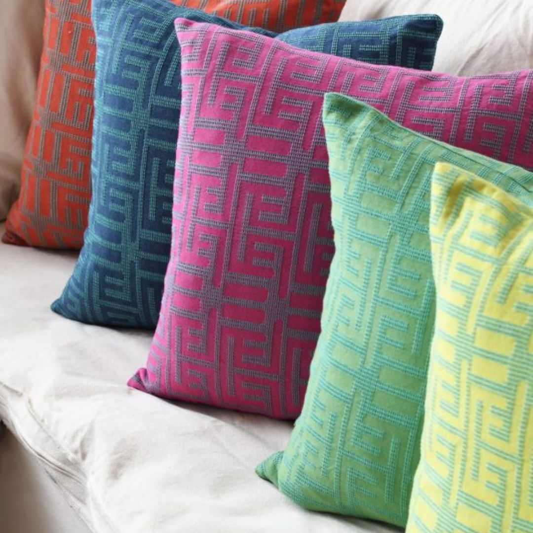 Kuba Throw Pillow -   Garden Green