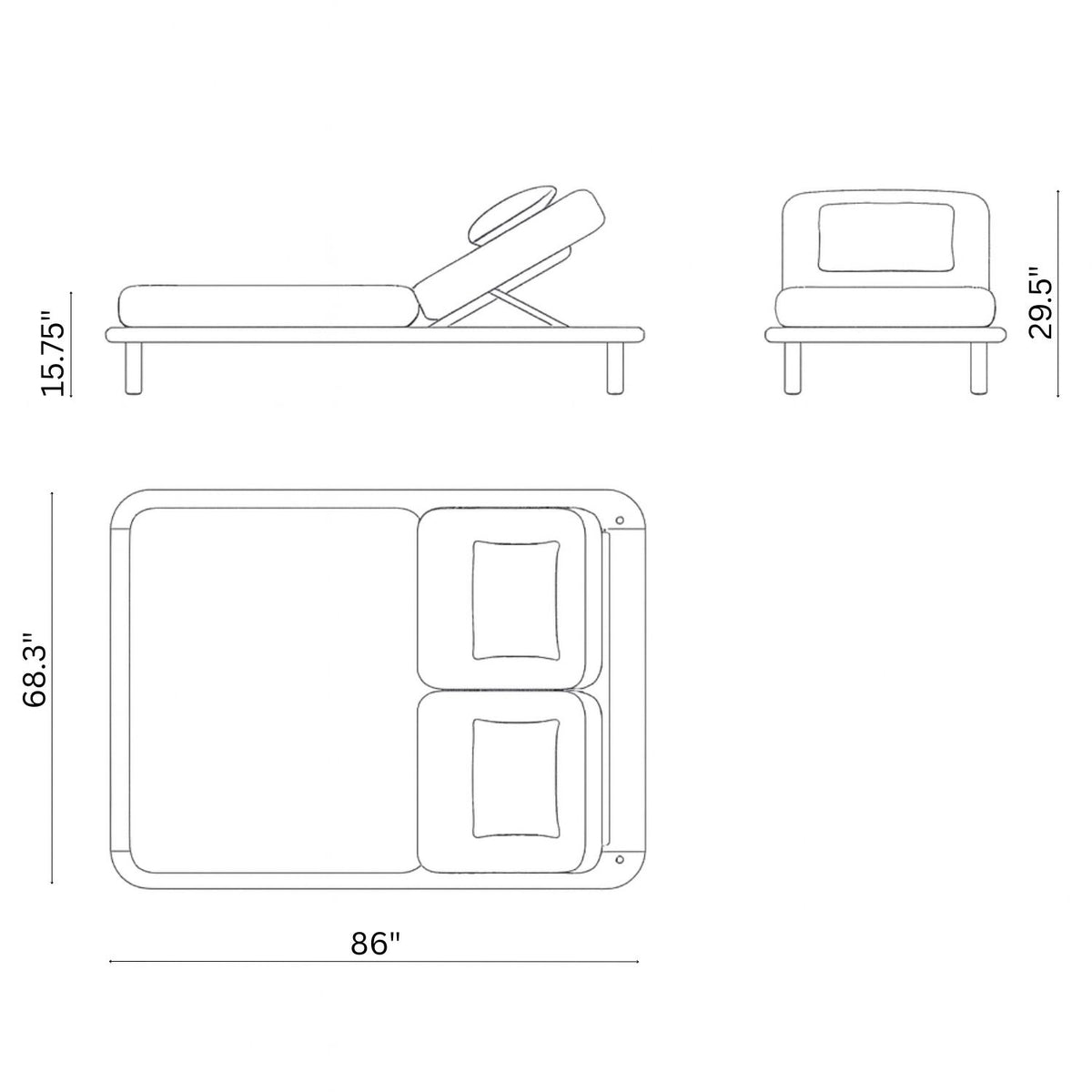 Swartberg Double Lounger