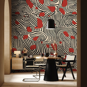 Swirls of Red wallpaper