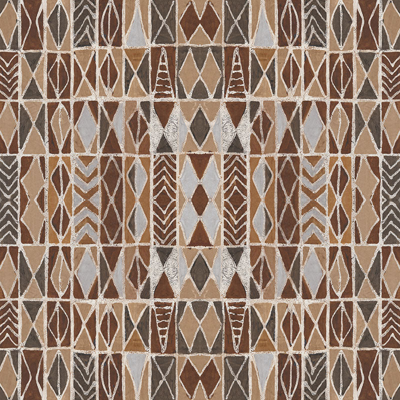 Tribal African Blocks Wallpaper
