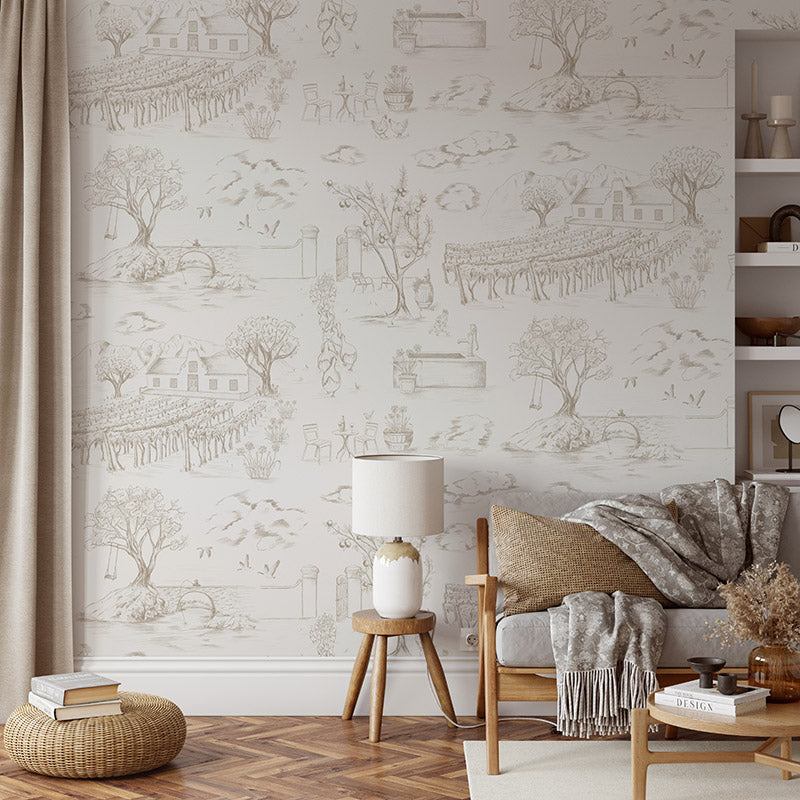 Toile du Cap Classic Beige Wallpaper