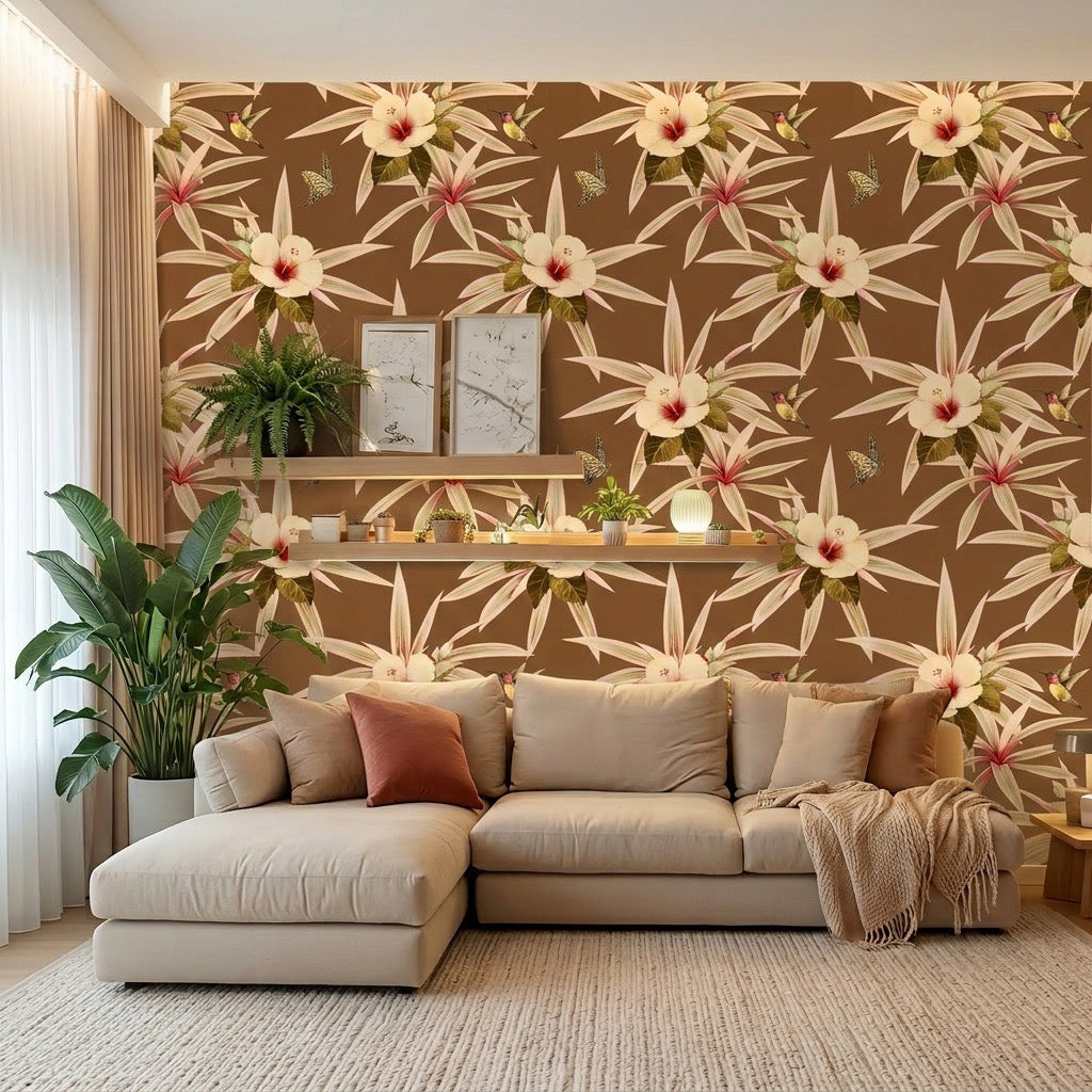 Pollinator Party – Terracotta Wallpaper