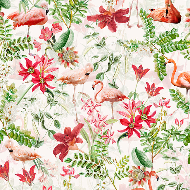 Vintage Blush Tropical Jungle – Natural wallpaper