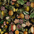 Vintage Moths Butterflies and Tropical Fruits Night Garden wallpaper
