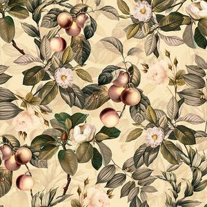 Vintage Spring Flowers Garden – Golden wallpaper