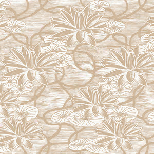 Water Lotus Linen Wallpaper