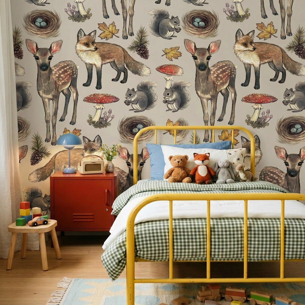 Woodland – Grey Wallpaper