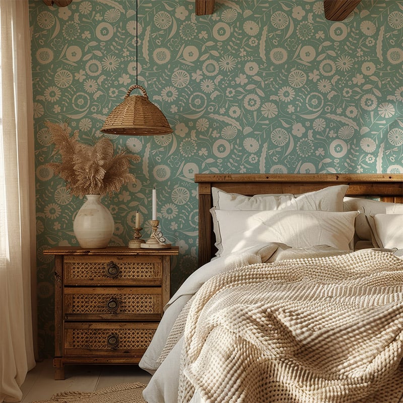 Flourish In Blue wallpaper